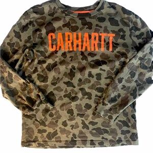 Carhartt Long Sleeve T Shirt Boy’s Orange Size M